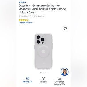 OtterBox - Symmetry Seriest for MagSafe Hard Shell
14 Pro - Clear